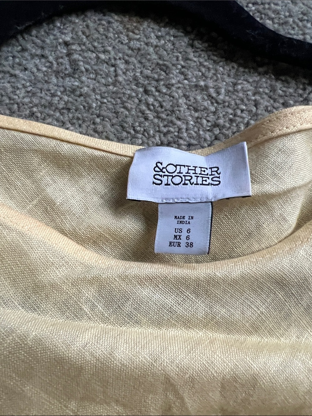 & Other Stories Pale Yellow Tie-Shoulder Maxi Dress - Picture 3 of 6